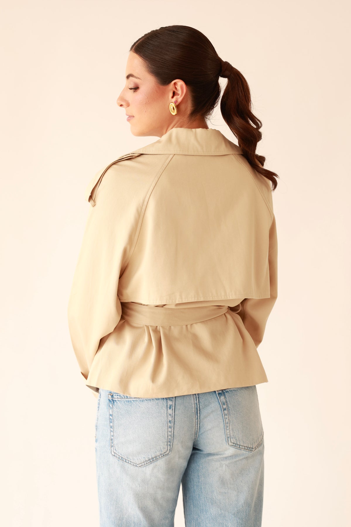 Julia Cropped Trench Coat