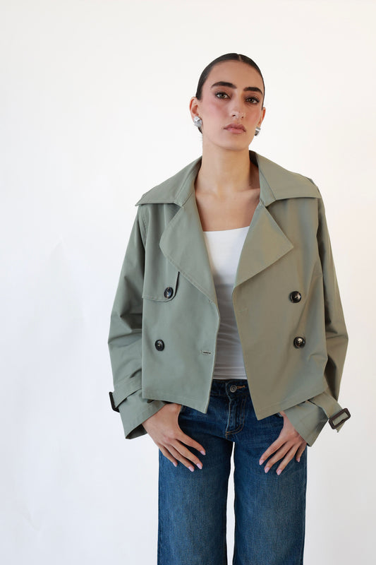 Mindy Crop Trench Coat