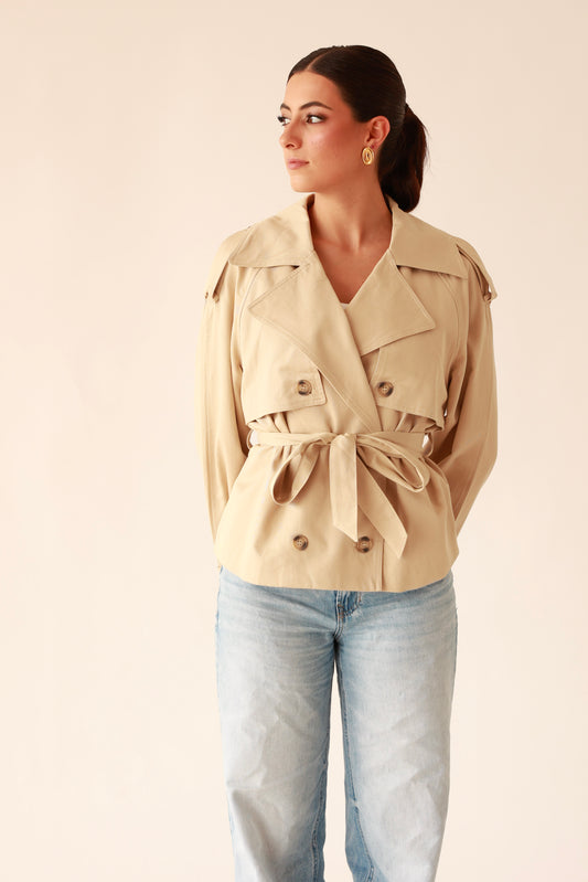 Julia Cropped Trench Coat
