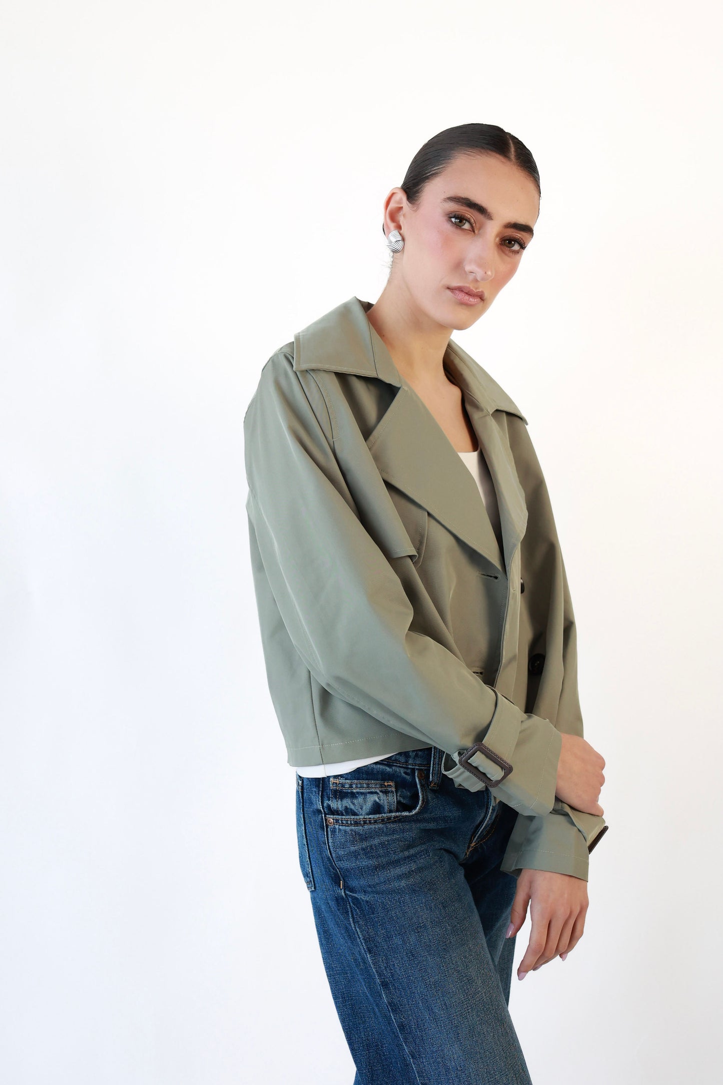 Mindy Crop Trench Coat